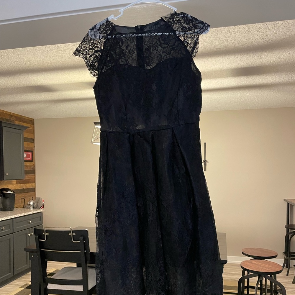 Black High Neck Formal Dress
